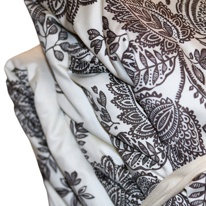 Raj Chocolate & White Duvet - King