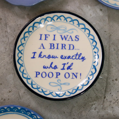 Hand-Painted Stoneware Magnet with Saying