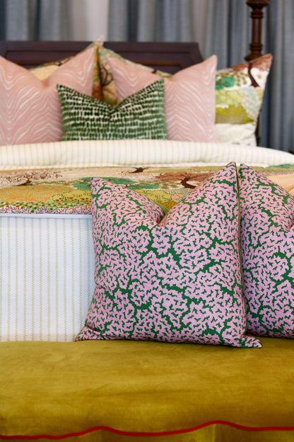 Lavender & Green Coral Pillow - 22"