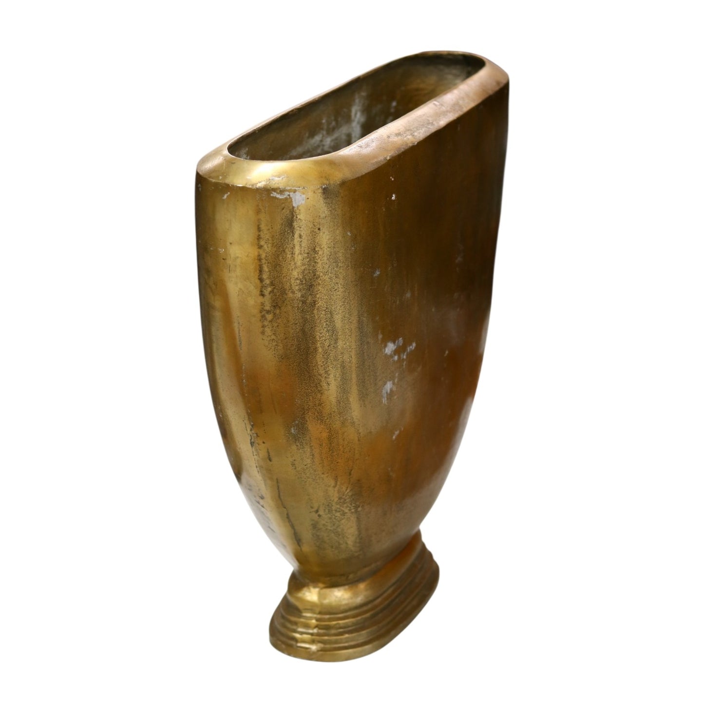Oblong Aluminum Vase