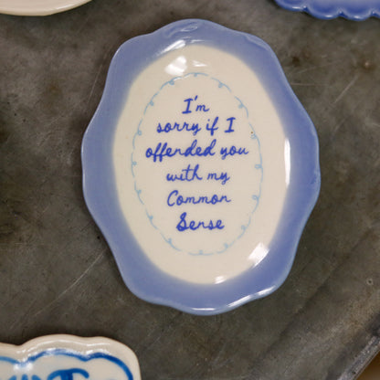 Hand-Painted Stoneware Magnet with Saying