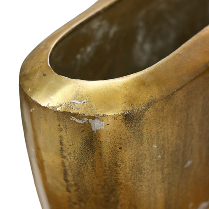 Oblong Aluminum Vase