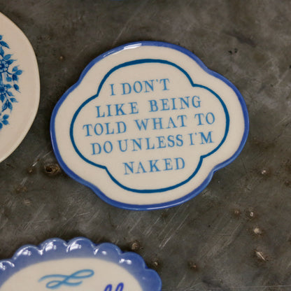 Hand-Painted Stoneware Magnet with Saying
