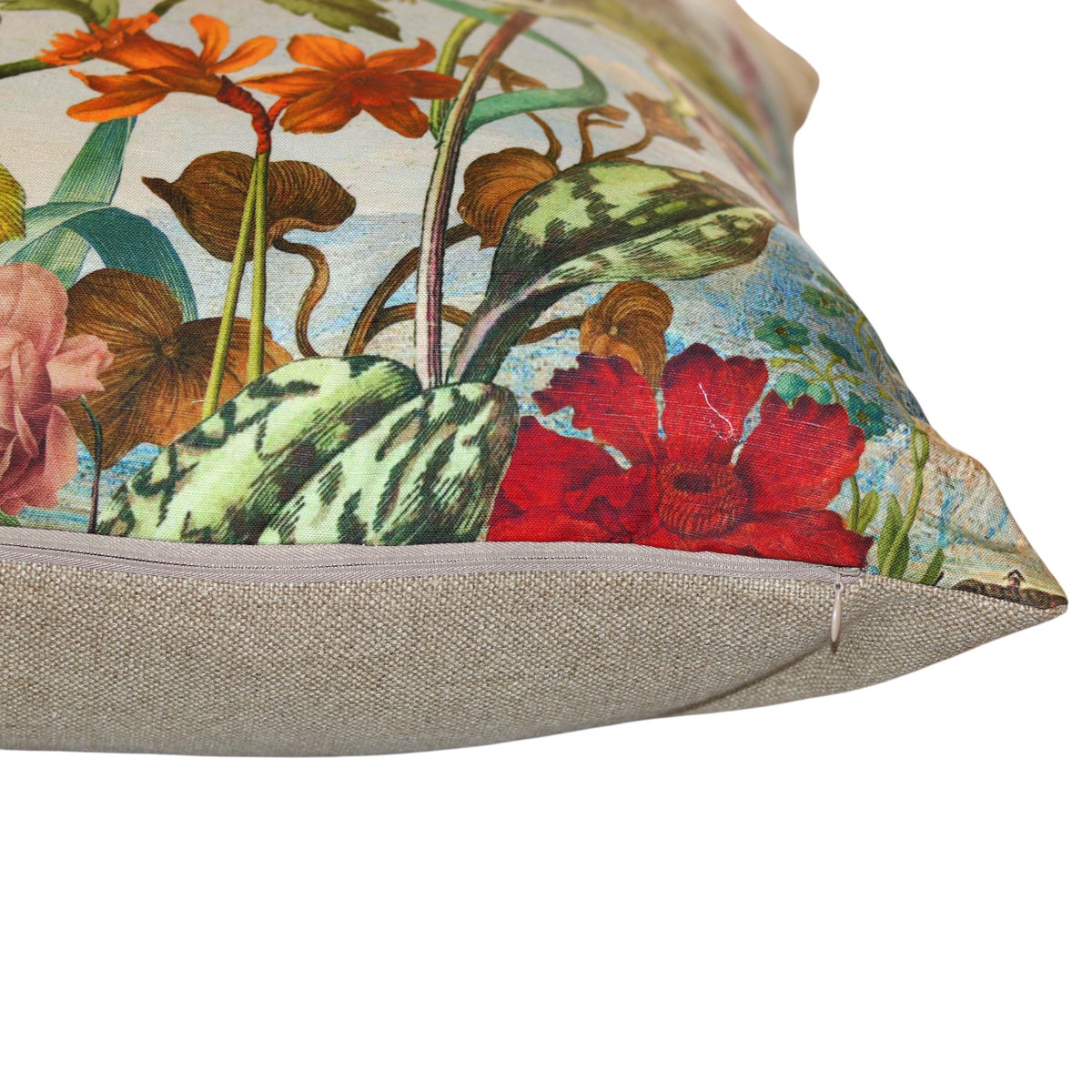 Moonlite Botanical Bee Embroidered Pillow - 26"