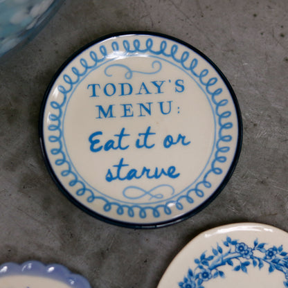 Hand-Painted Stoneware Magnet with Saying