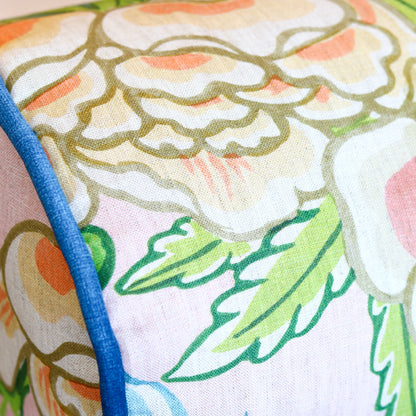 Pink Floral Bolster - 50" L