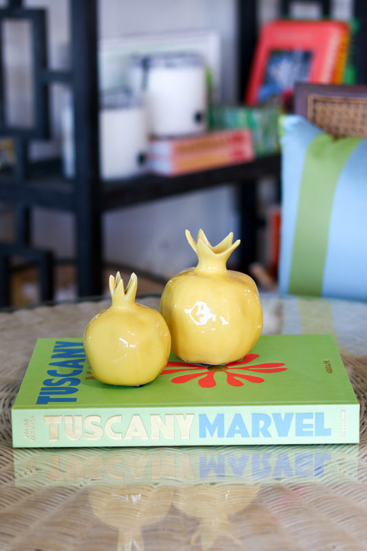 Yellow Pomegranate Bud Vase