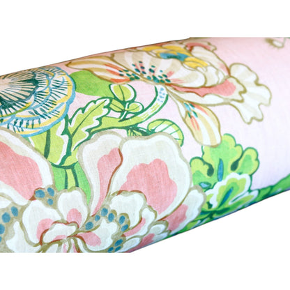Pink Floral Bolster - 50" L