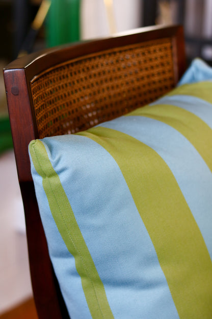 Green & Blue Striped Indoor/Outdoor Pillow - 22"