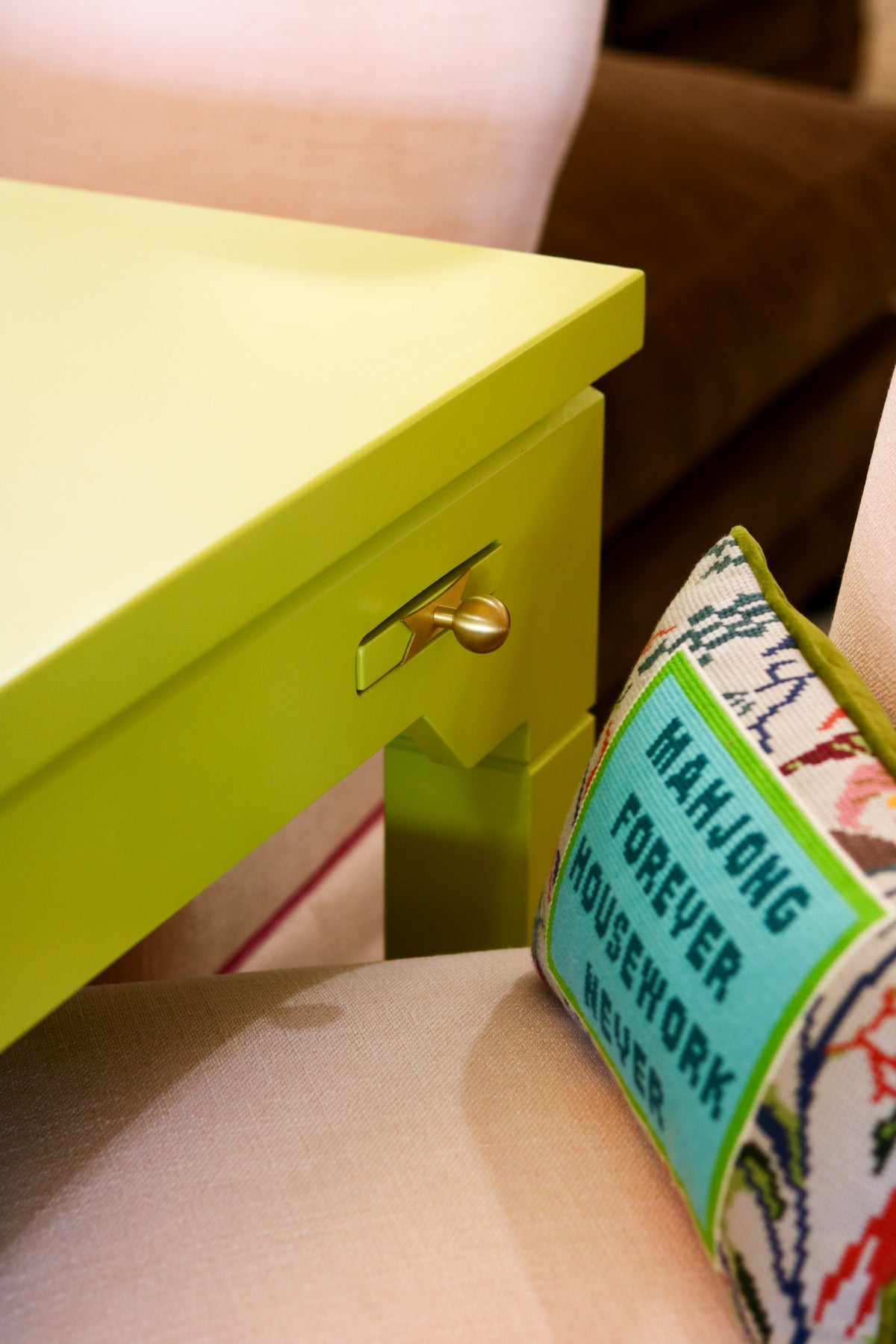 Chartreuse Game Table