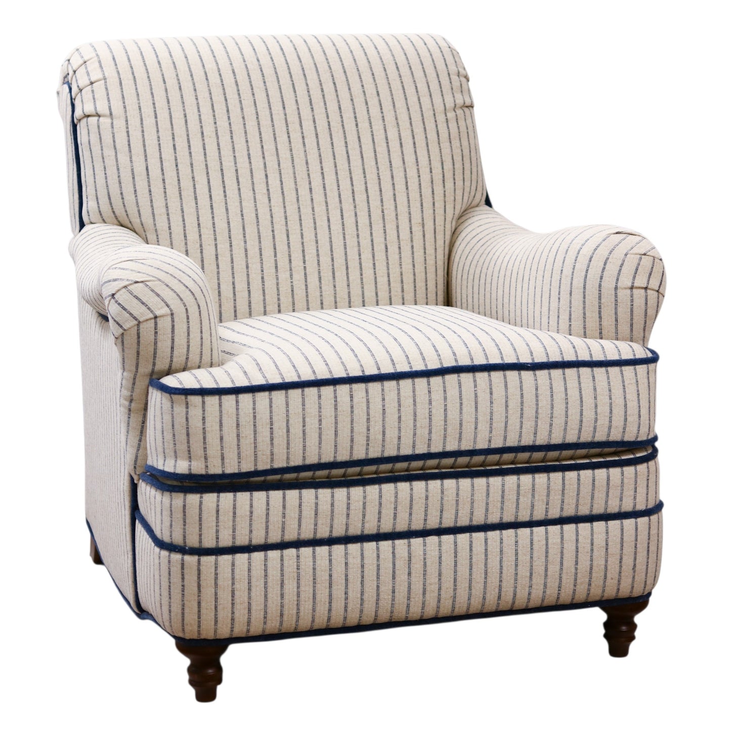 Blue & White Striped Ellis Chair