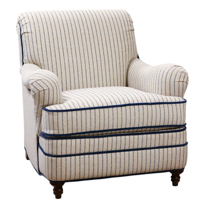 Blue & White Striped Ellis Chair