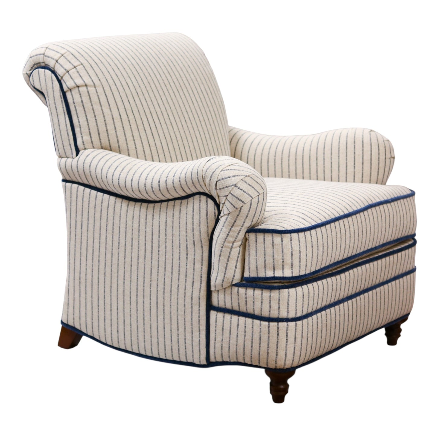 Blue & White Striped Ellis Chair