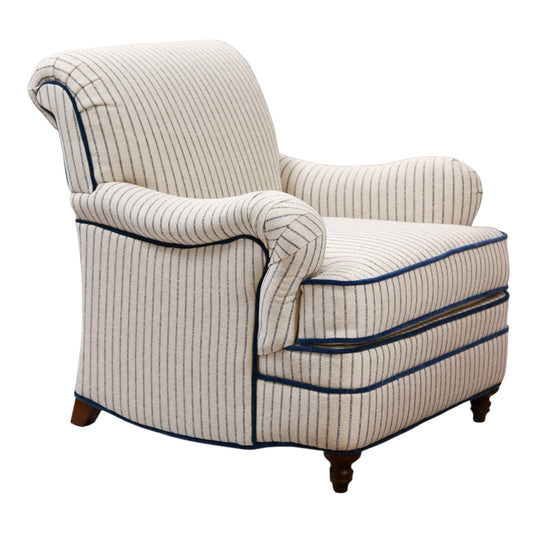 Blue & White Striped Ellis Chair