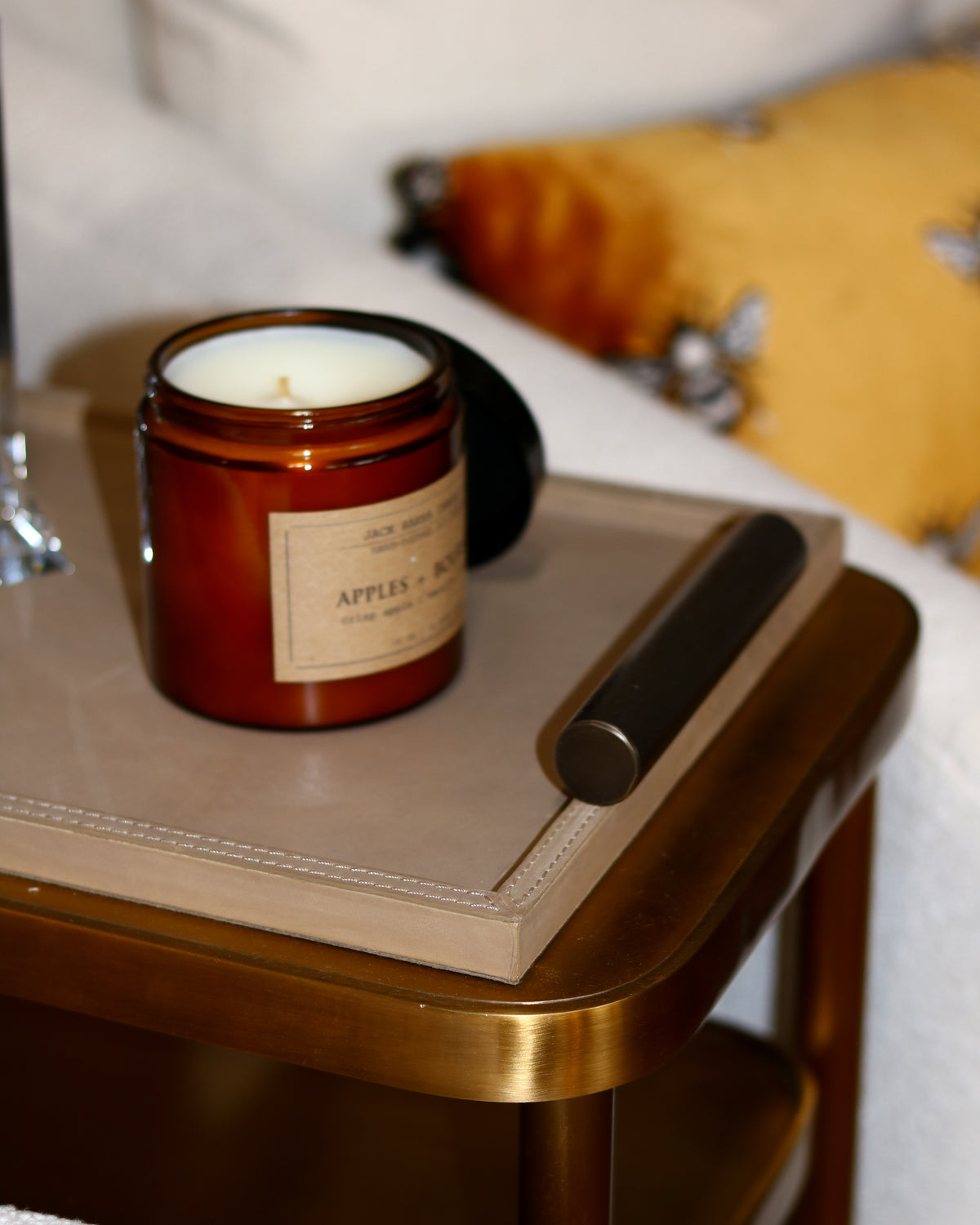 Rectangular Mink Leather Serving Tray