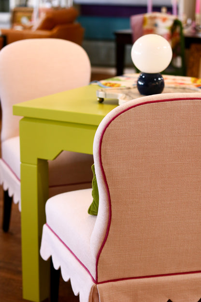 Audrey Blush Pink Scalloped Side Chair