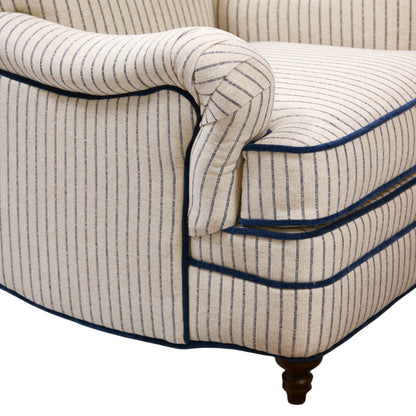 Blue & White Striped Ellis Chair