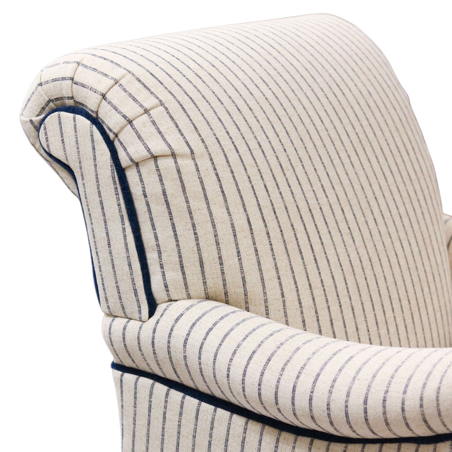 Blue & White Striped Ellis Chair