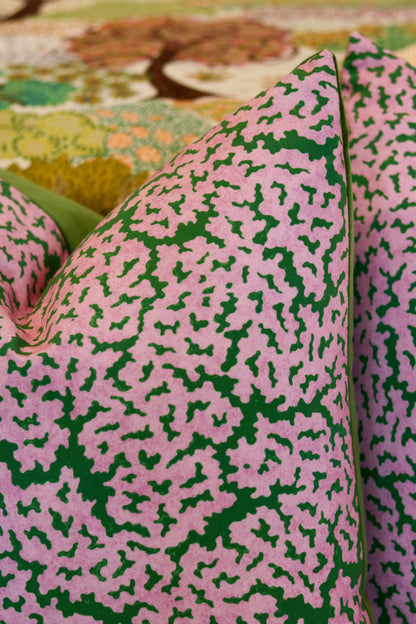 Lavender & Green Coral Pillow - 22"