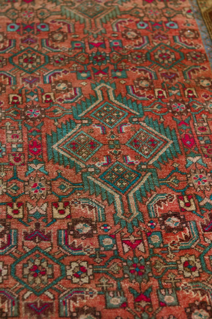 2'9" x 9'4" Orange & Pink Angora Oushak Runner