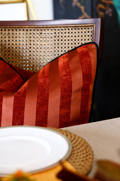 Rust Stripe Pillow - 22"
