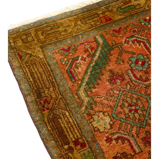 2'9" x 9'4" Orange & Pink Angora Oushak Runner