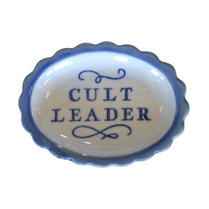 Tiny Scalloped Dish w/ Saying