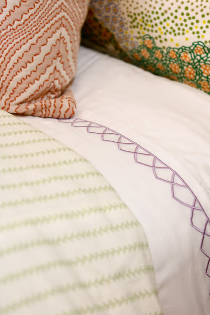 Manderley Vine Hand-Tacked Comforter - 92" x 96"