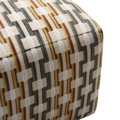 Geometric Rectangular Ottoman