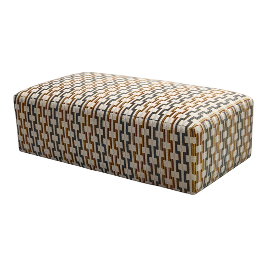 Geometric Rectangular Ottoman