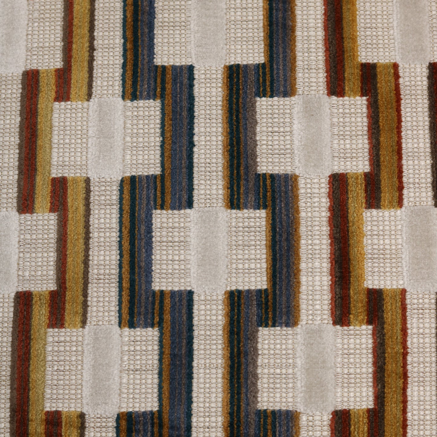 Geometric Rectangular Ottoman