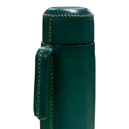 Hand-Stitched Leather Thermos