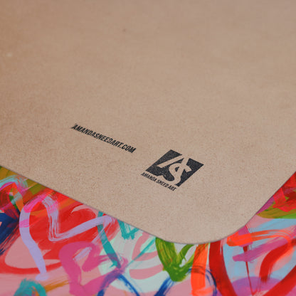 Amanda Sneed Painted Leather Mahjong Mat