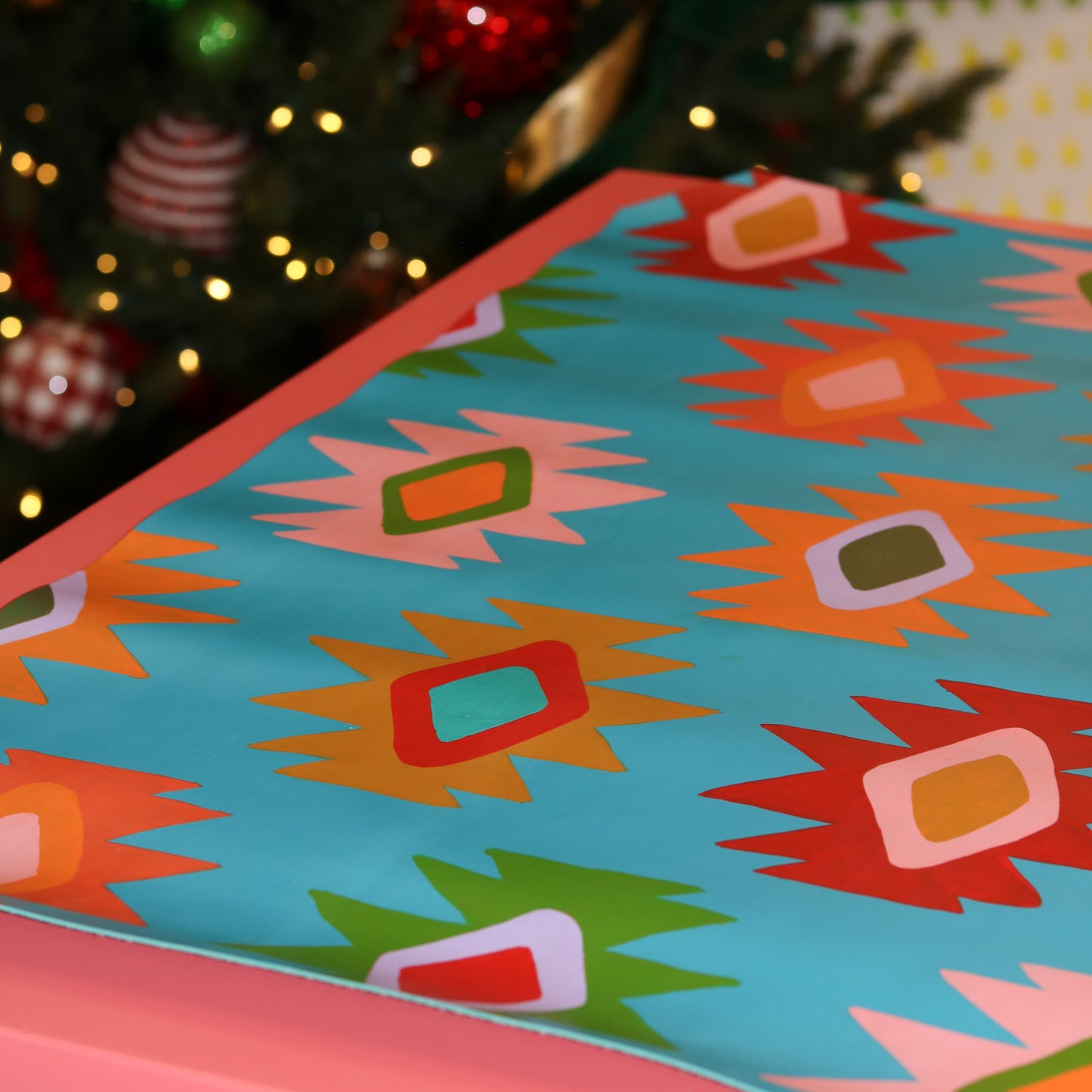 Amanda Sneed Painted Leather Mahjong Mat