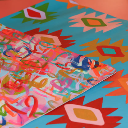 Amanda Sneed Painted Leather Mahjong Mat