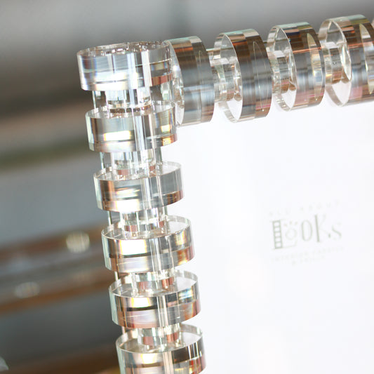 5 x 7 Crystal Glass "Rings" Frame