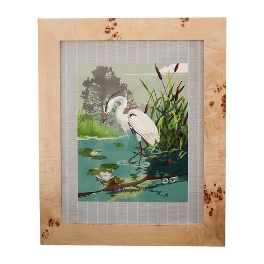 Framed 8 x 10 Matted Bird Painting