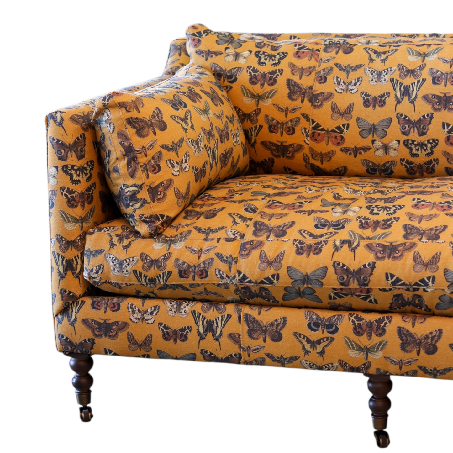 Butterfly Madeline Sofa on Casters