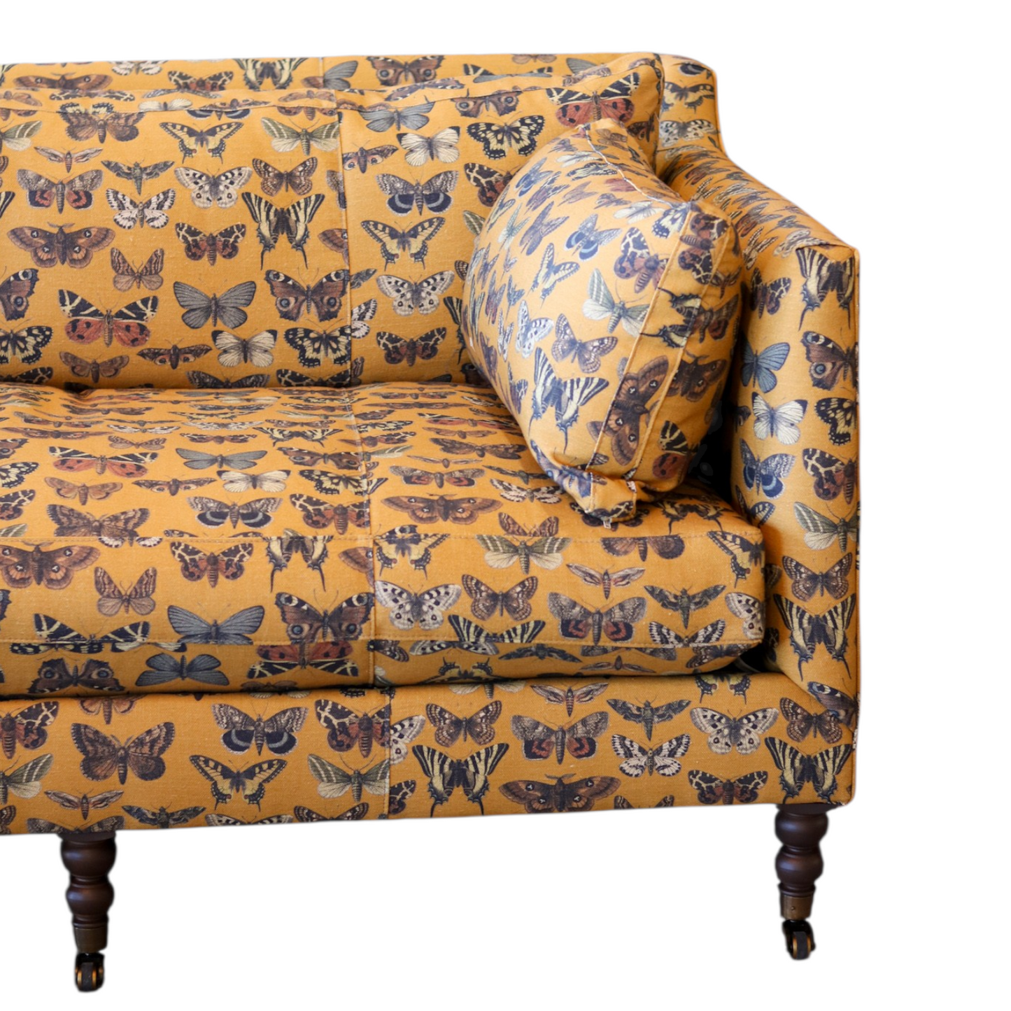 Butterfly Madeline Sofa on Casters