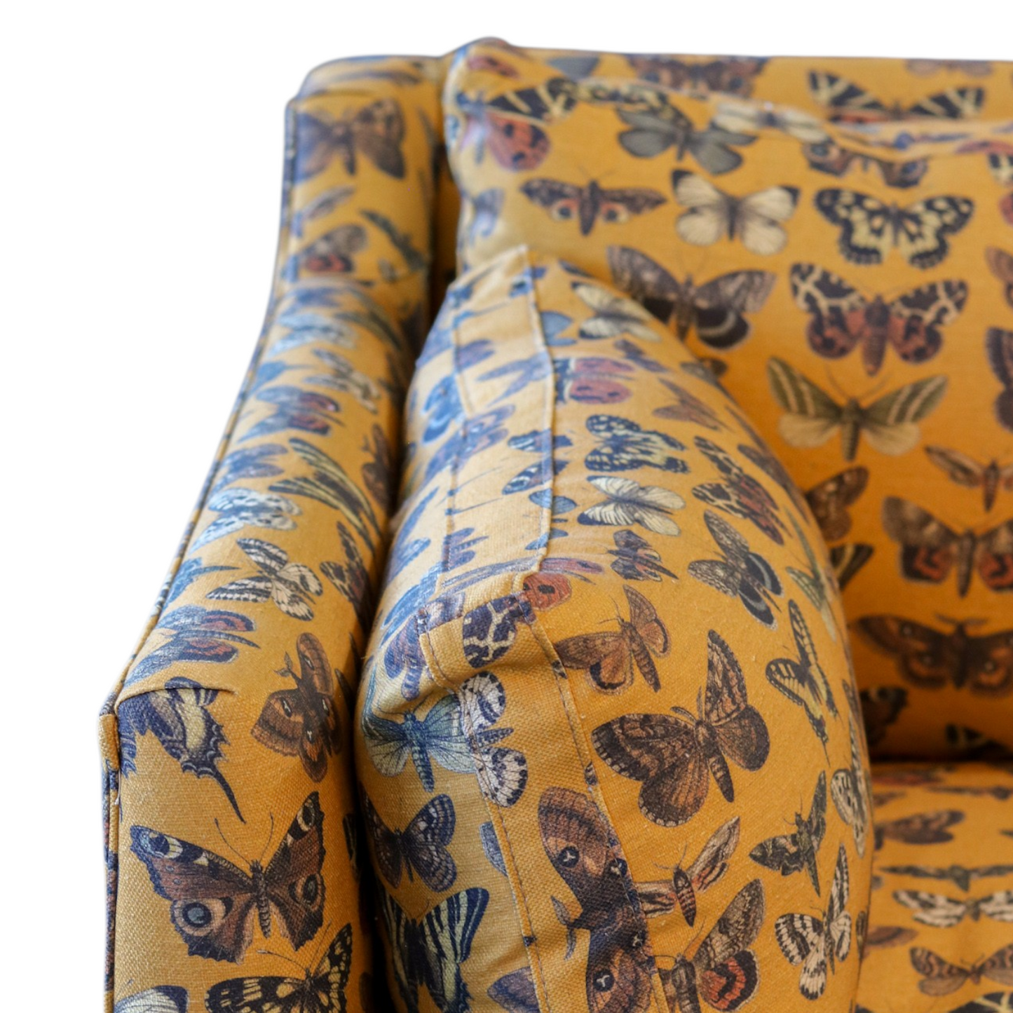 Butterfly Madeline Sofa on Casters