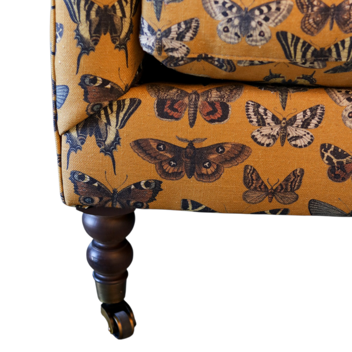 Butterfly Madeline Sofa on Casters