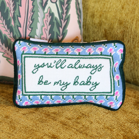 Be My Baby Mini Needlepoint Pillow