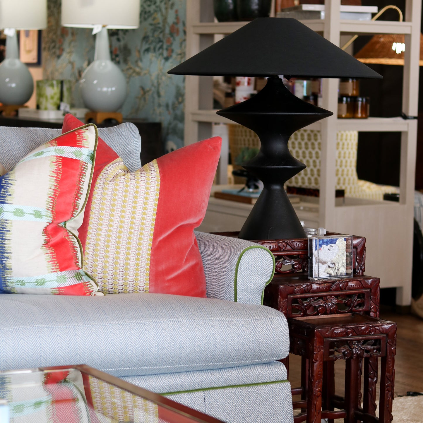 Sutton Coral Velvet Pillow - 22"