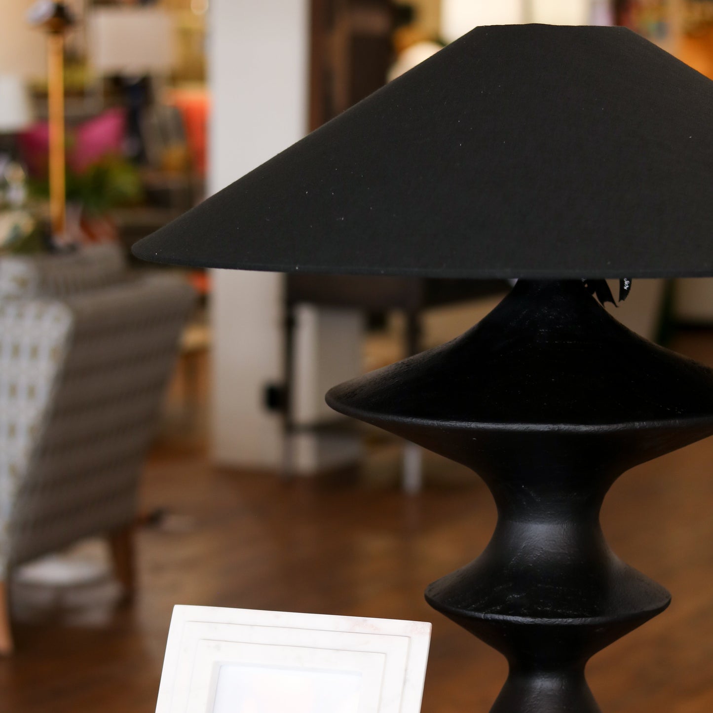 Darcy Black Resin Table Lamp