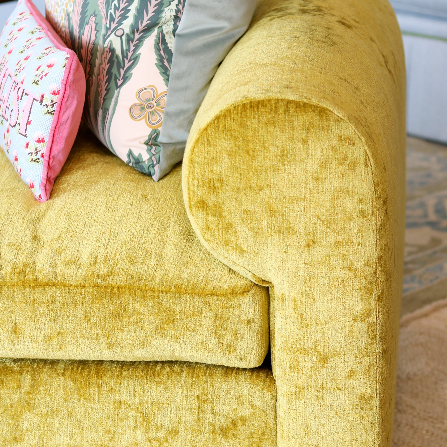 Citron Velvet Bishops Daybed
