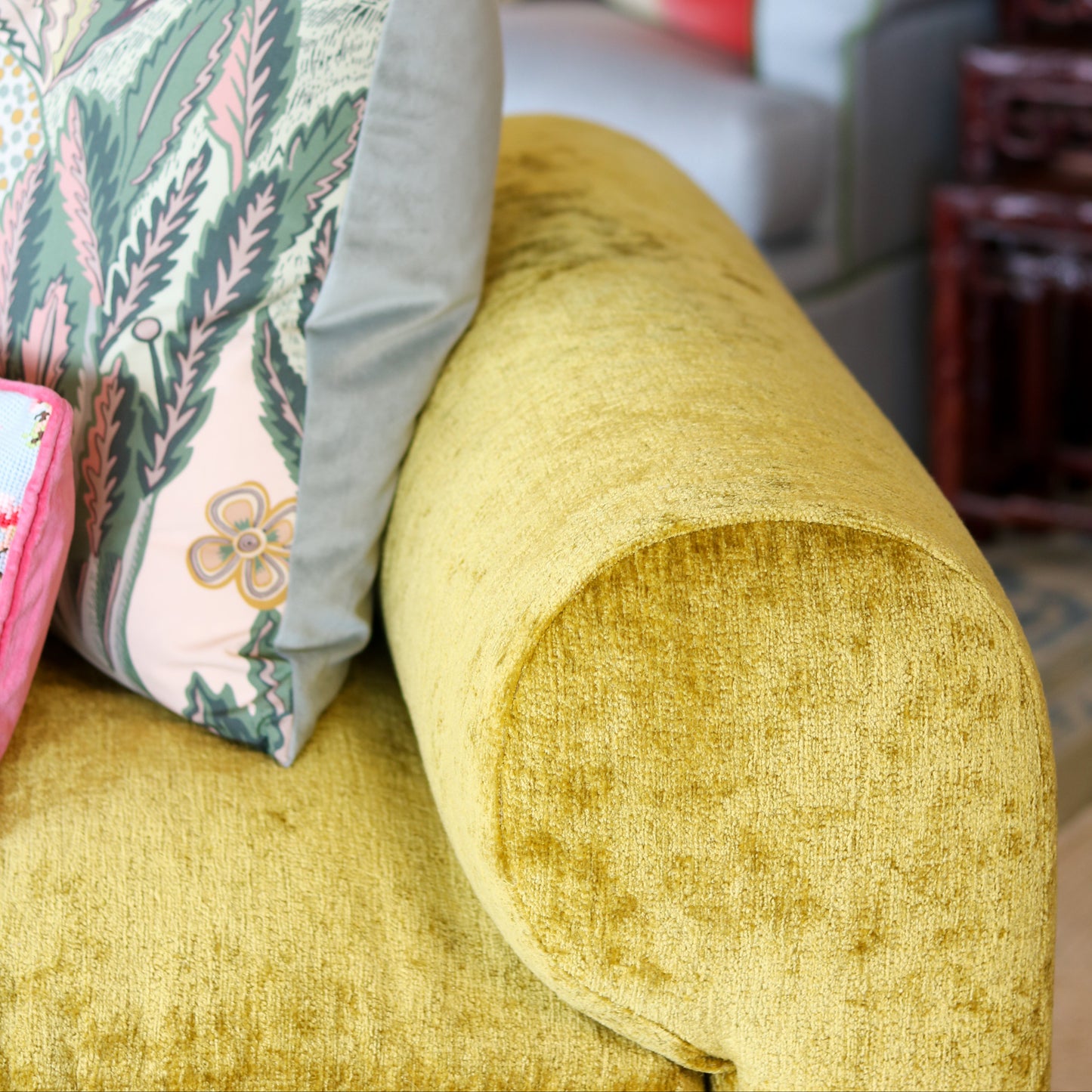 Citron Velvet Bishops Daybed