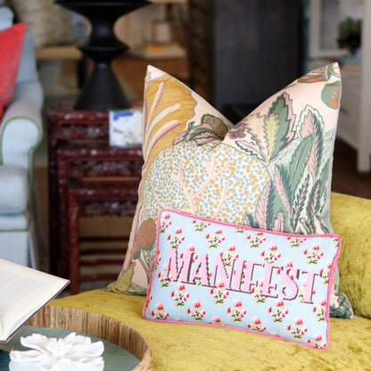 Whimsical Apricot Ginger Pillow - 22"