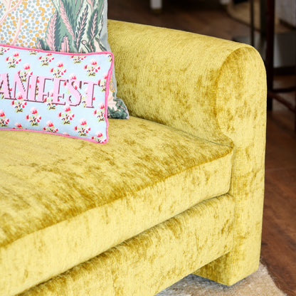 Citron Velvet Bishops Daybed