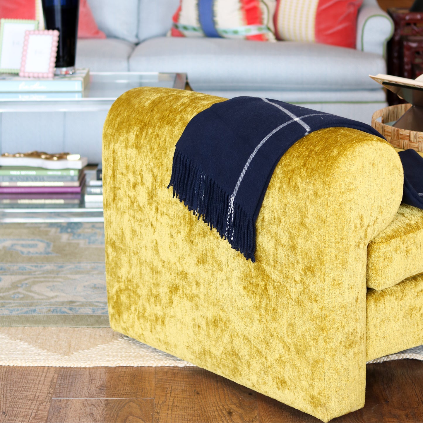 Citron Velvet Bishops Daybed