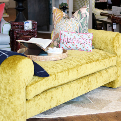 Citron Velvet Bishops Daybed